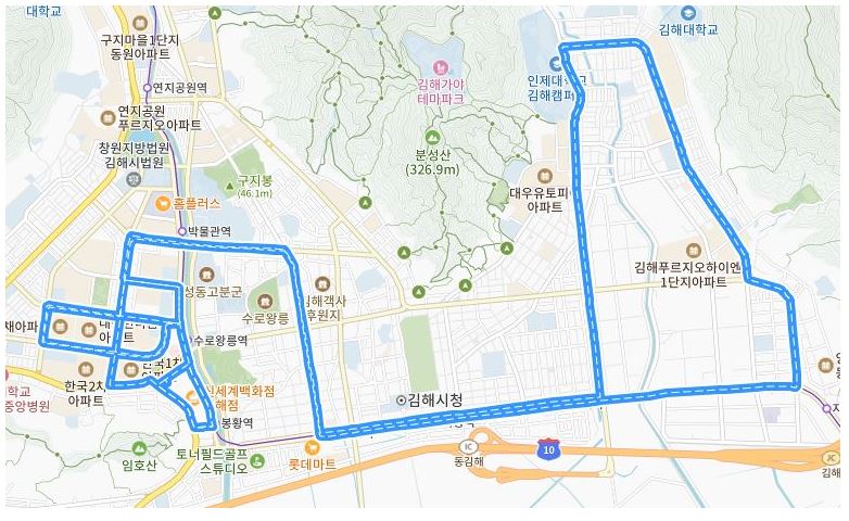 김해 2번 버스 노선 안내