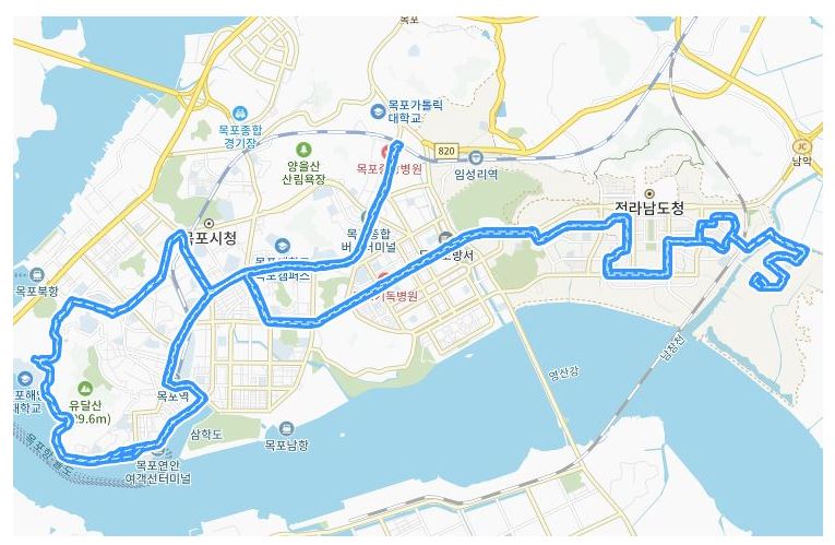 목포 1번 버스노선 시간표 정리