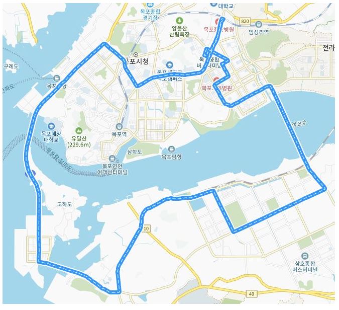 목포 900번 버스노선 시간표 정리