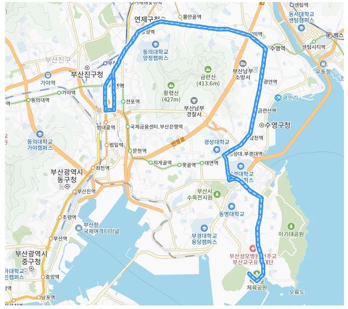 부산 20번 버스 노선 시간표 정보