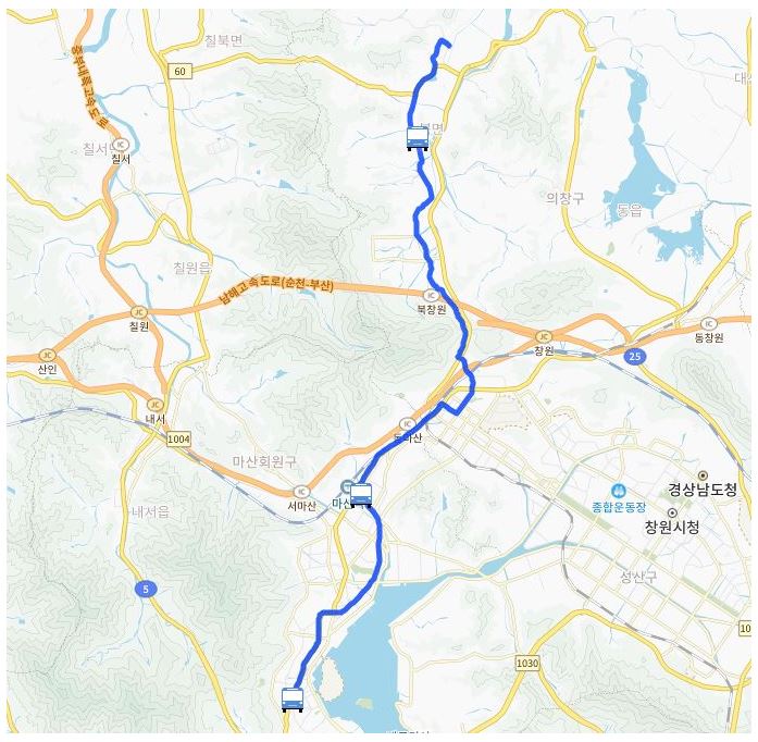 창원 20번 버스 노선 시간표 안내